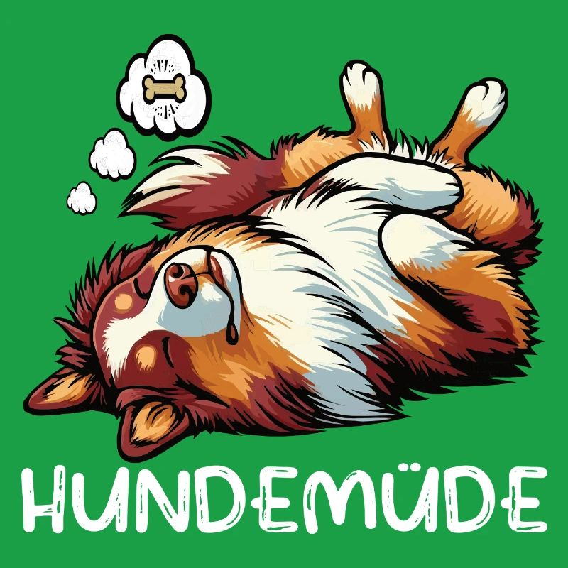 Hundemüde Australian Shepherd Aussie Aussiehalter