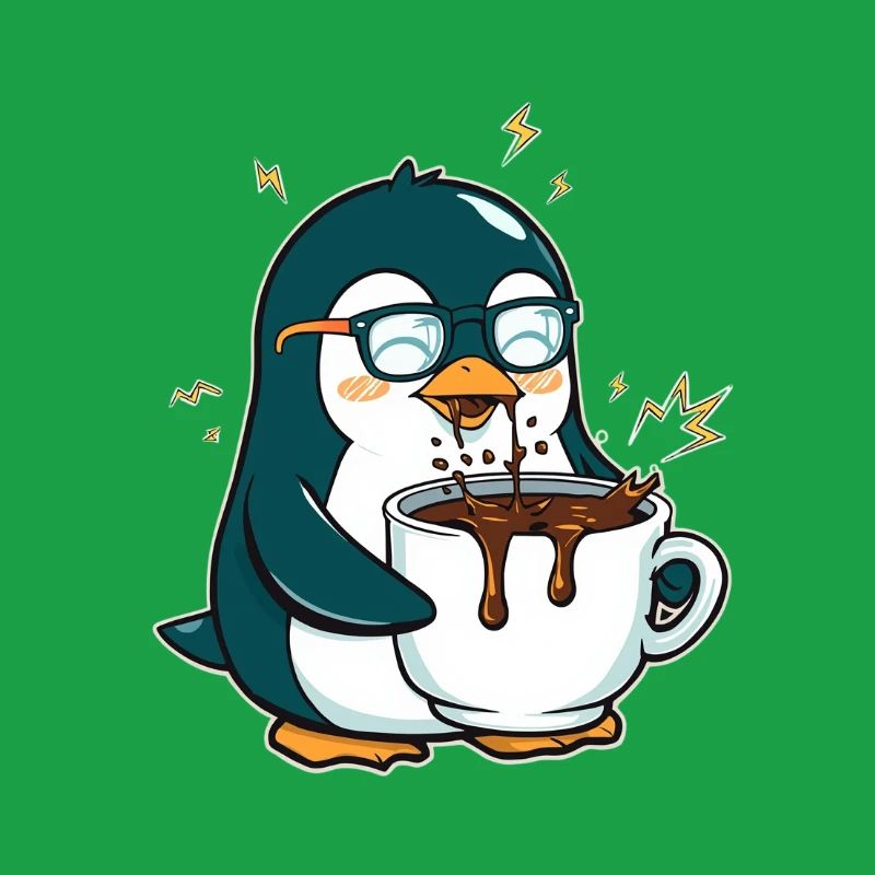 Koffein-Pinguin: Eiskalt & Hochgefahren