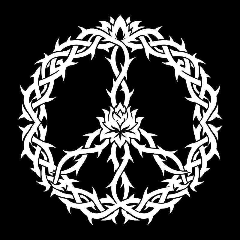 Peacezeichen Dornen Tribal Style