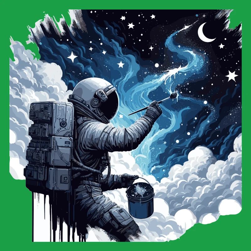 Astronaut Paints the Night: Creative Space Painter