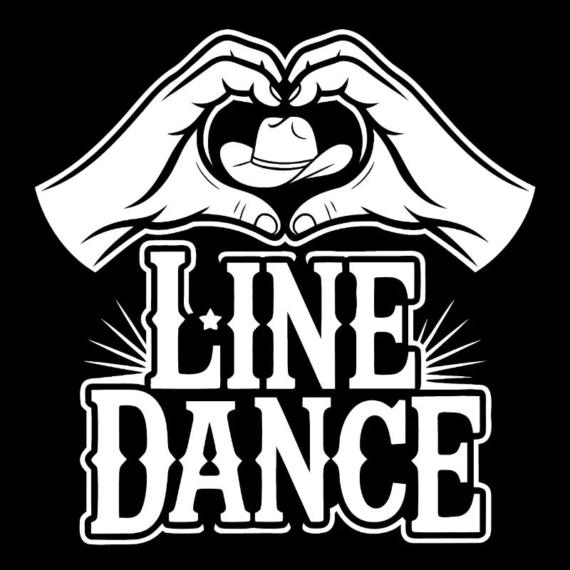 Danse en ligne de cœur à main
