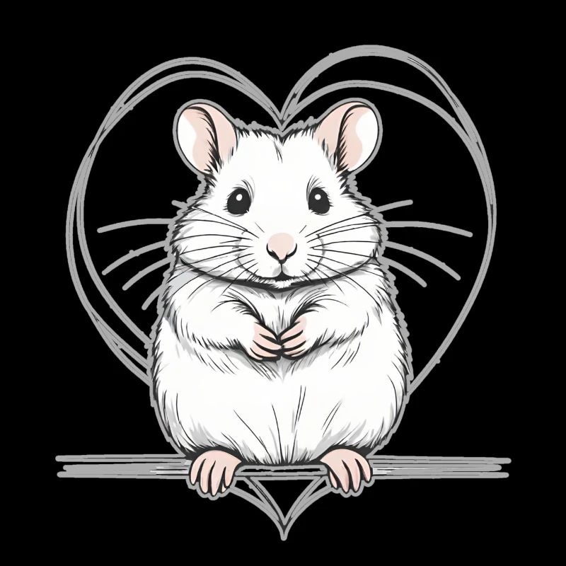 Hamster avec cœur
