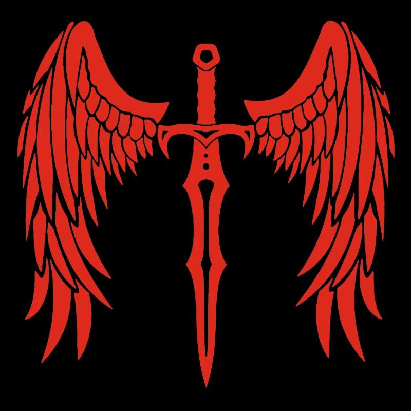 épée ailée rouge