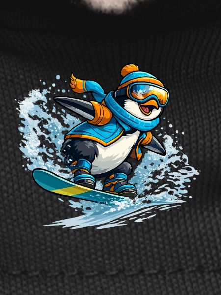 Penguin Snowboard Blue-Orange