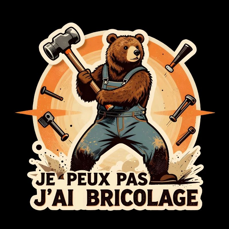 Ours Bricoleur Je Peux Pas J'Ai Bricolage