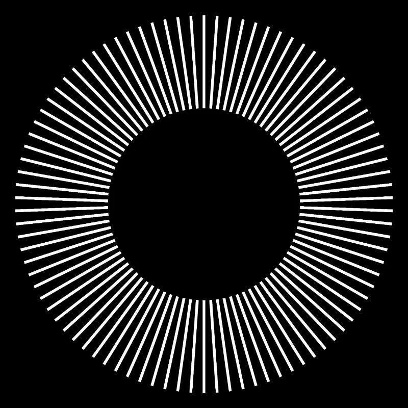 Geometric Sunburst Ring Pattern