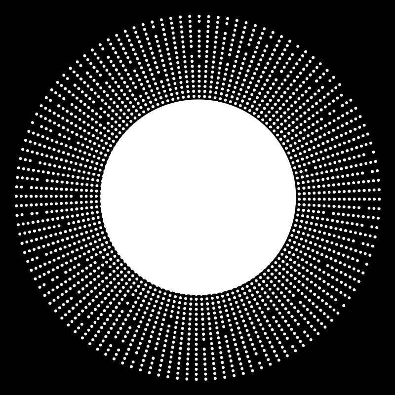 Circular Dot Burst Radiance