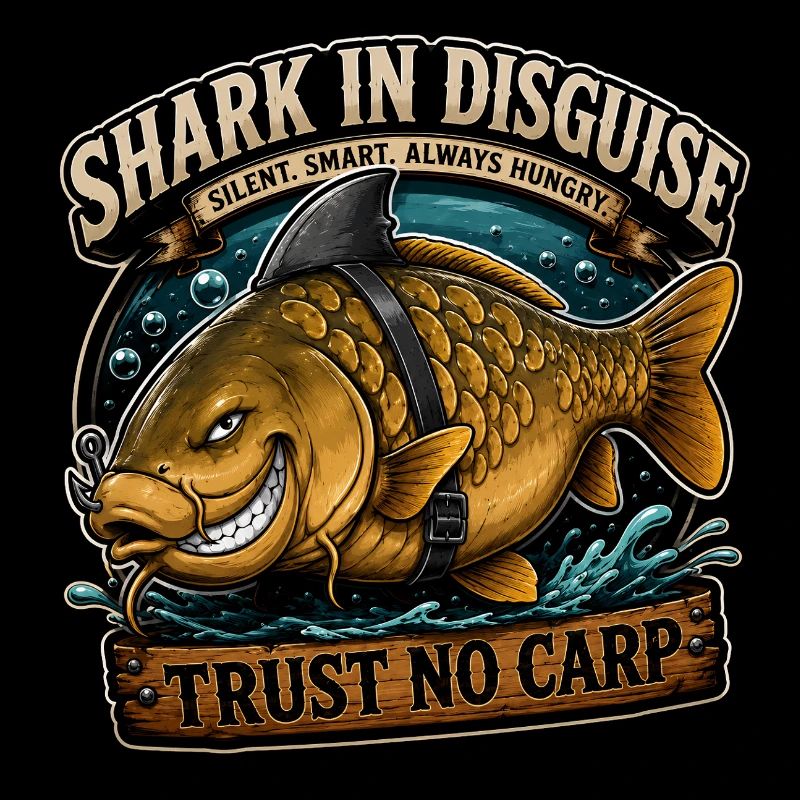 Requin déguisé – Trust No Carp Design drôle