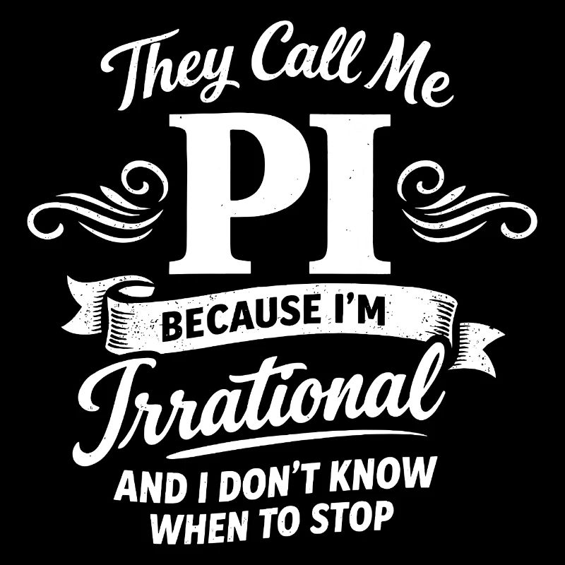 They Call Me Pi Because I'm Irrational Math Desig