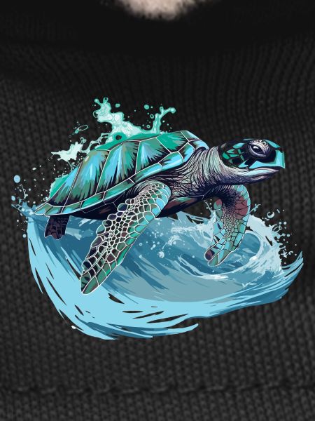 Neon Sea Turtle Wave Dance