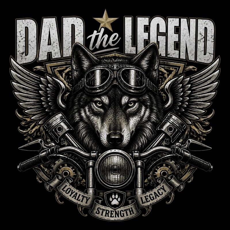 Father Legend Biker Wolves – Vatertag