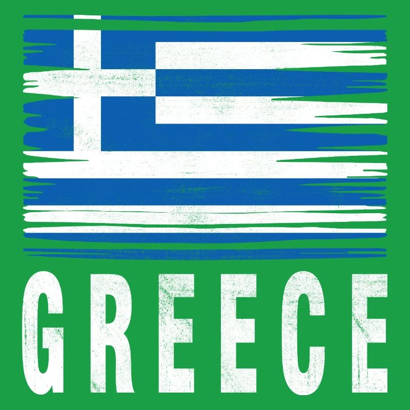 Drapeau au pinceau Grèce