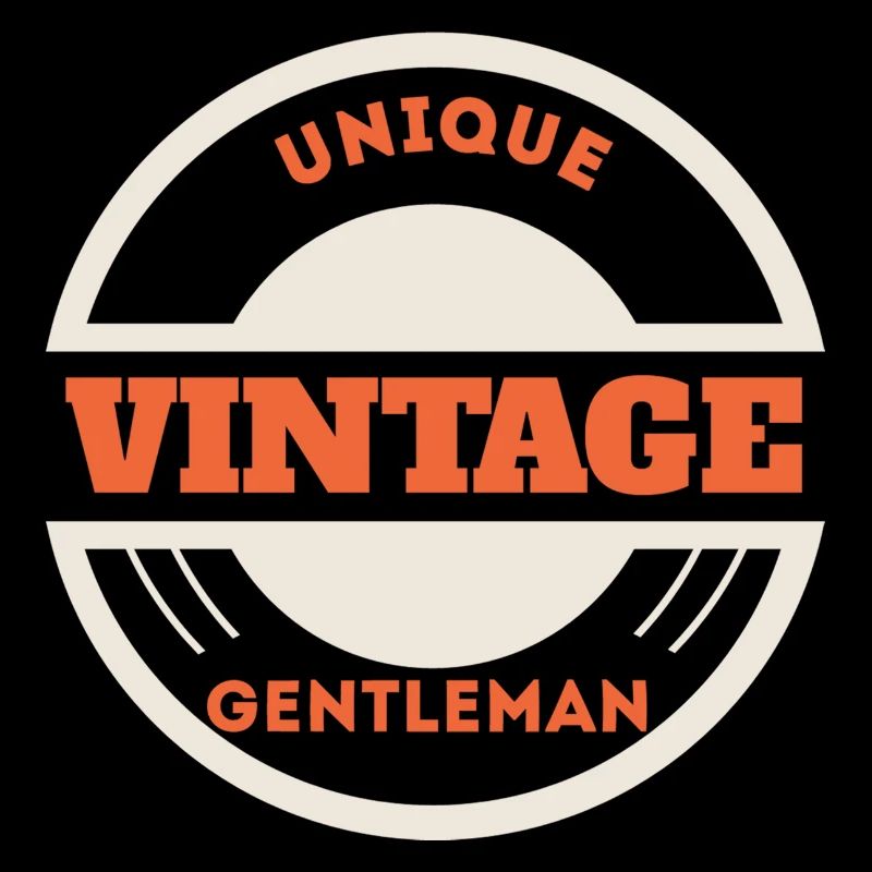 Einzigartiges Vintage-Gentleman-Abzeichen