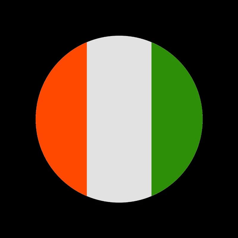 Drapeau irlandais rond