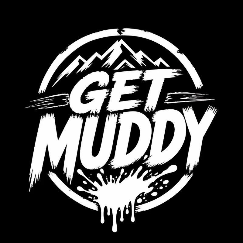 Get Muddy - Logo blanc