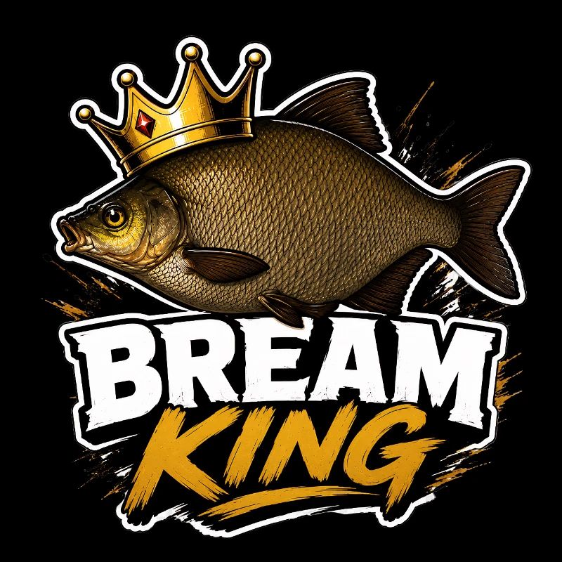 Bream King lustiges (Karpfen) Angelgeschenk-Design