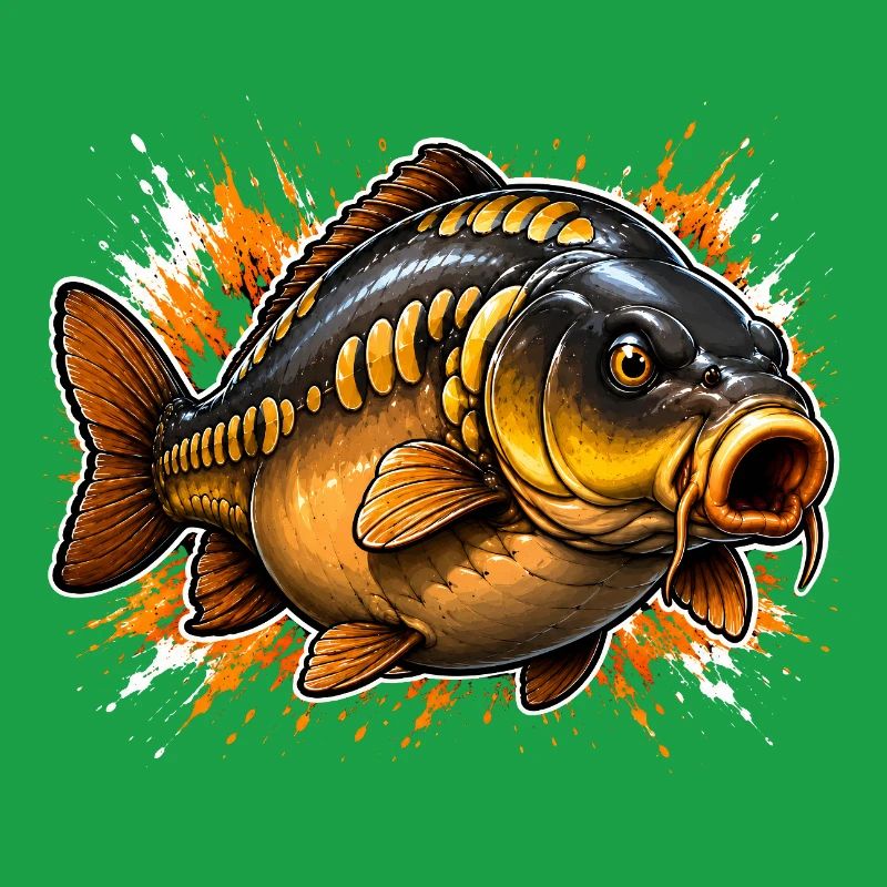Explosive Mirror Carp Fishing Design