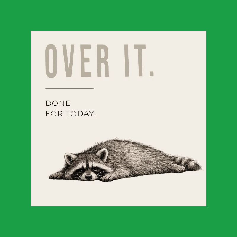 Over It Raccoon Meme
