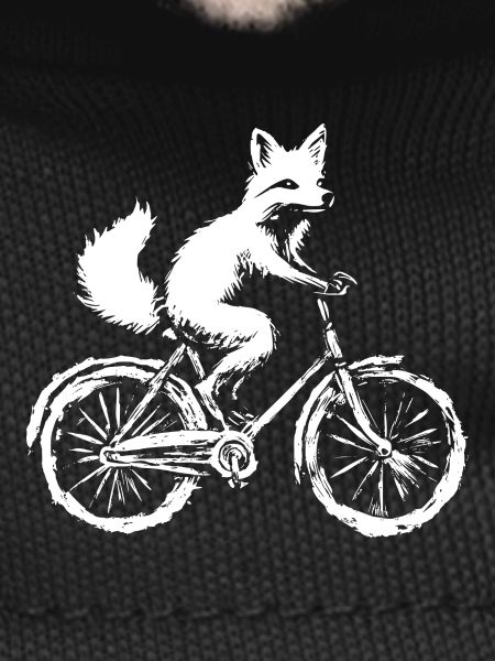 Funny Bicycle Fox