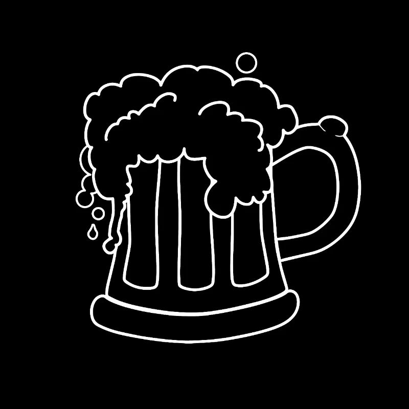 Chope à bière avec couronne en mousse - Drôle de design de bière
