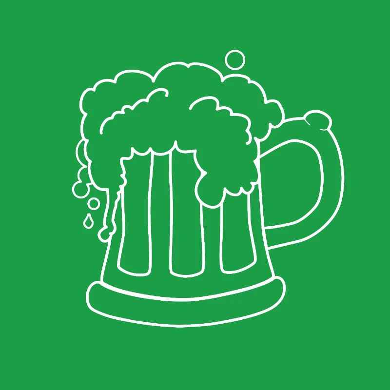 Bierkrug mit Schaumkrone - Lustiges Bier Design