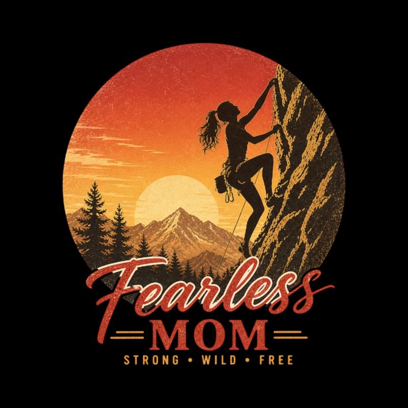 Fearless Mom Retro Kletter Geschenkidee