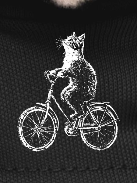 Funny Bicycle Cat