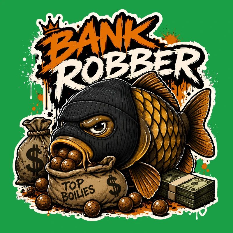 Drôle de conception de la pêche à la carpe bricoleuse de banque