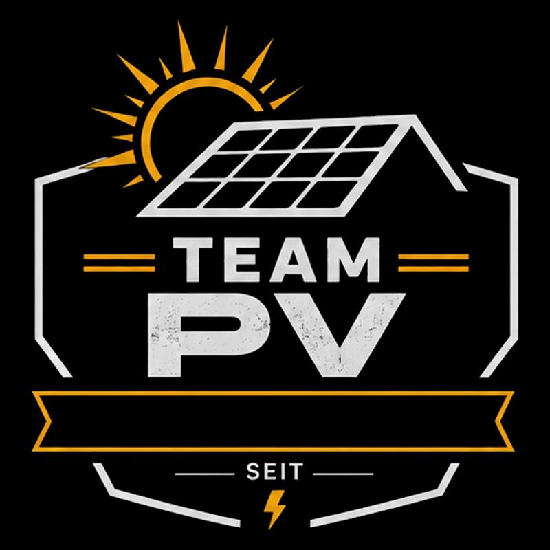 Team PV Solarenergie Emblem- Mach es zu Deinem
