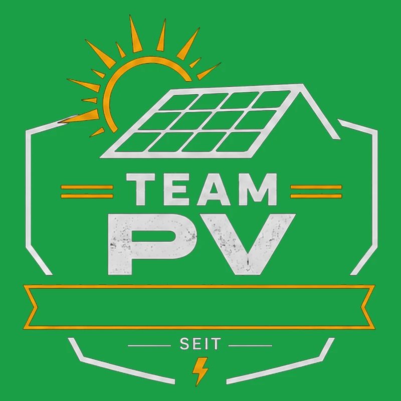 Team PV Solarenergie Emblem- Mach es zu Deinem