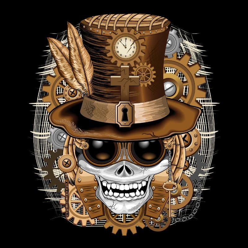Vaudou steampunk Skull