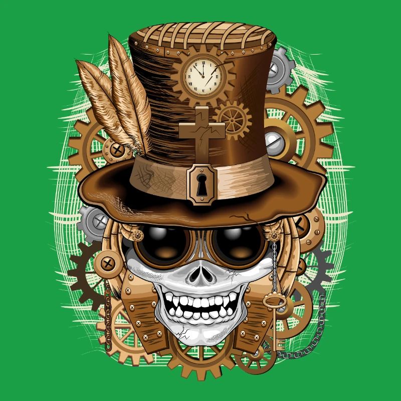 Vaudou steampunk Skull