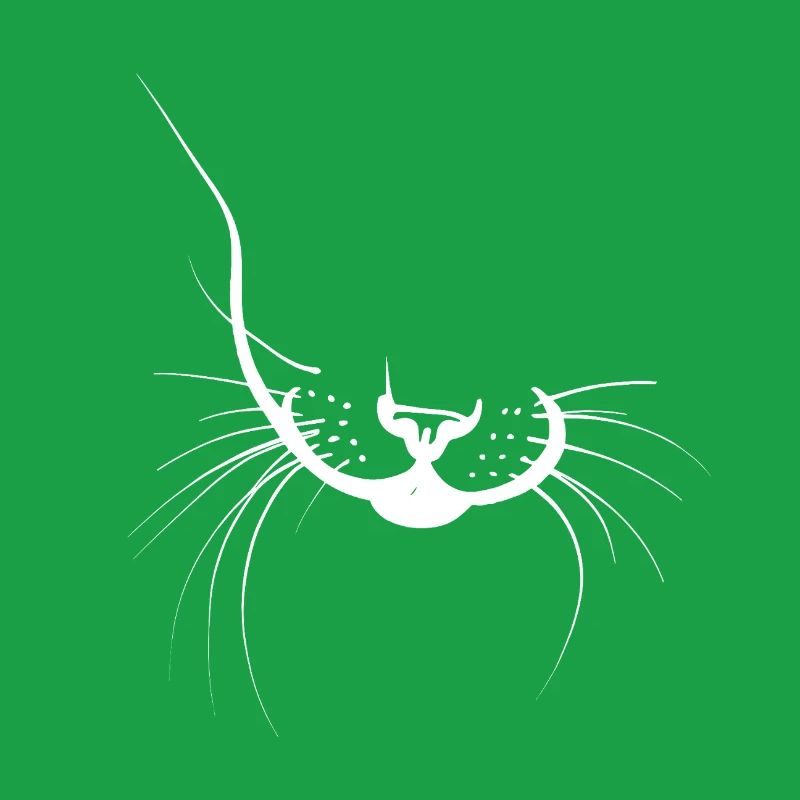 Silhouette de chat moustaches