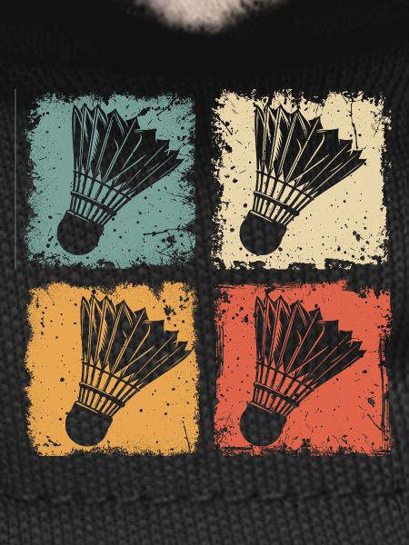 Badminton Shuttlecock Retro Style