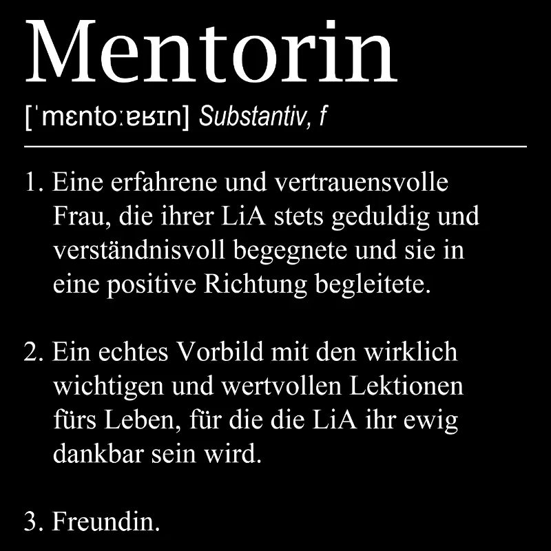 Mentorin Definition Danke Abschiedsgeschenk Coach 