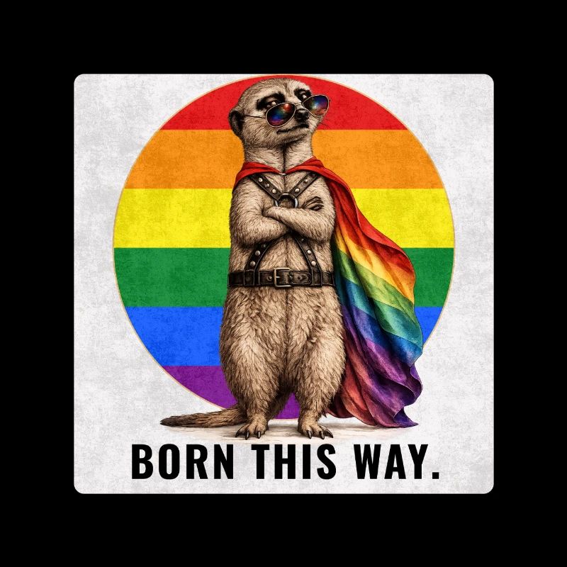 Born This Way LGBTQ Pride Suricate Design
