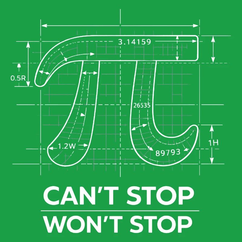Pi Can't Stop Won't Stop Math Humour
