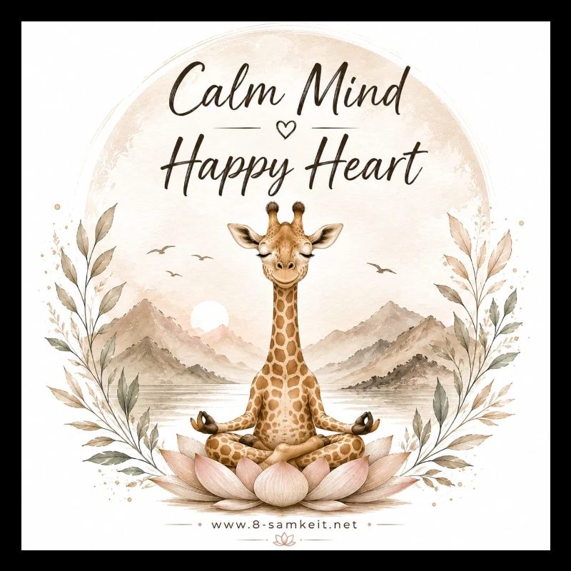 Giraffe Rest: Calm Mind, Happy Heart