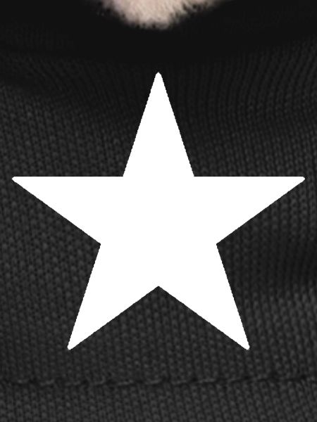 White Star on Black Background
