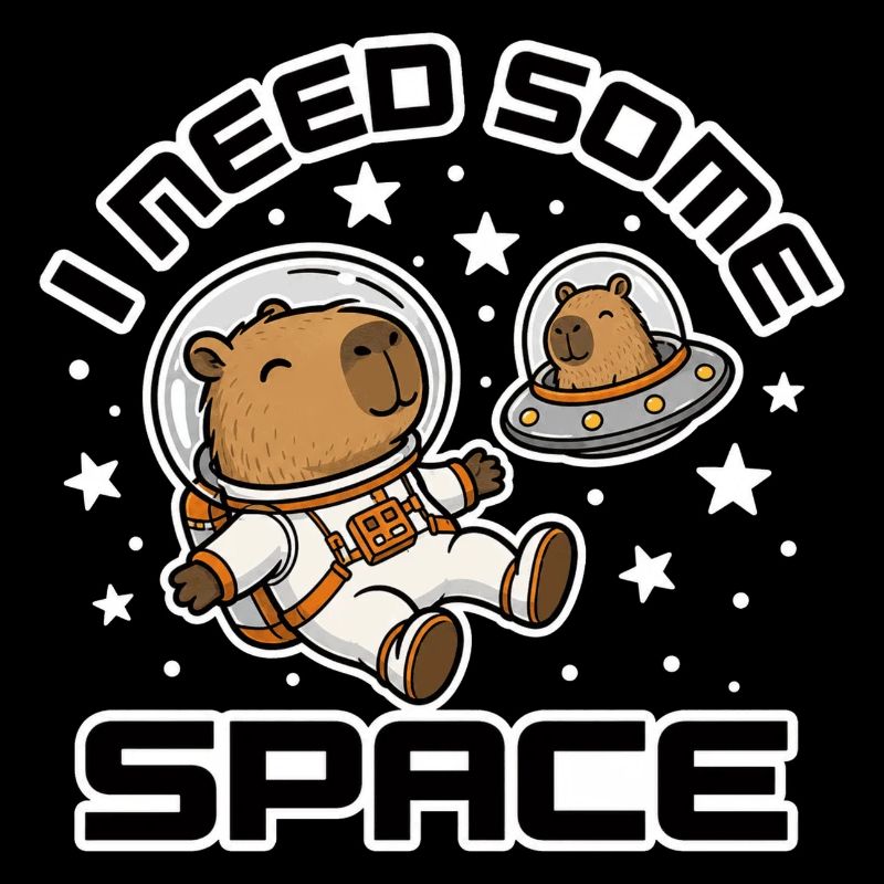 I Need Some Space - Funny Capybara Astronaut