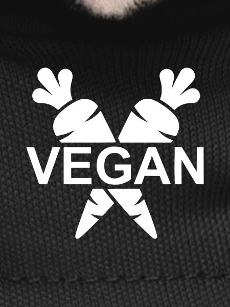 Vegan emblem with carrots