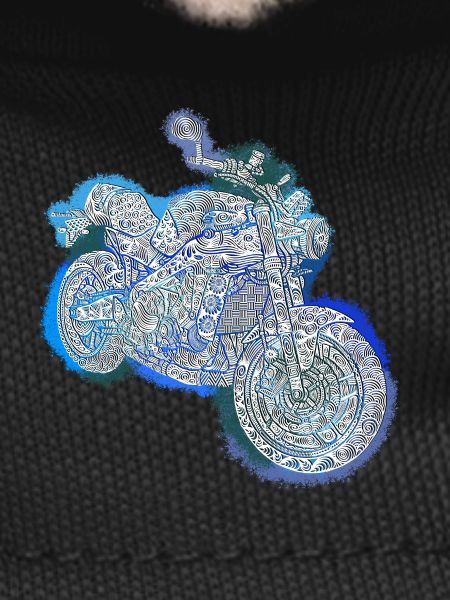 Motocyclette Zentangle