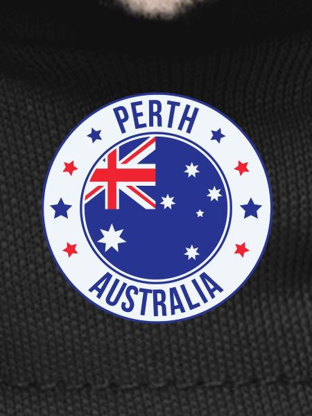 Perth Australia Round Flag Badge