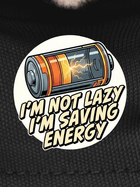 I save energy – battery saying