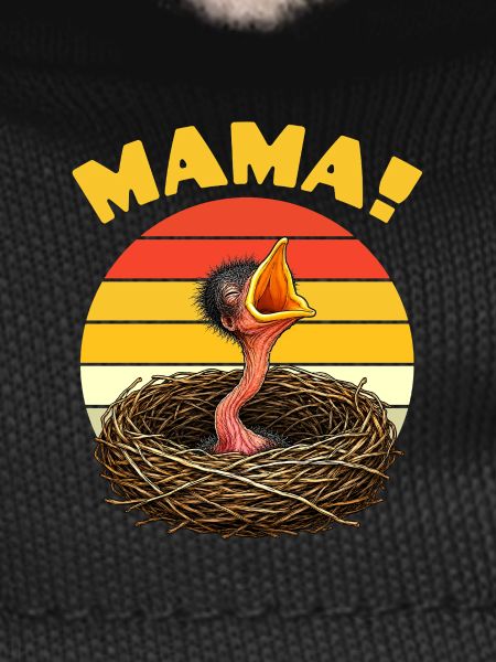 Maman Bébé Oiseau Affamé