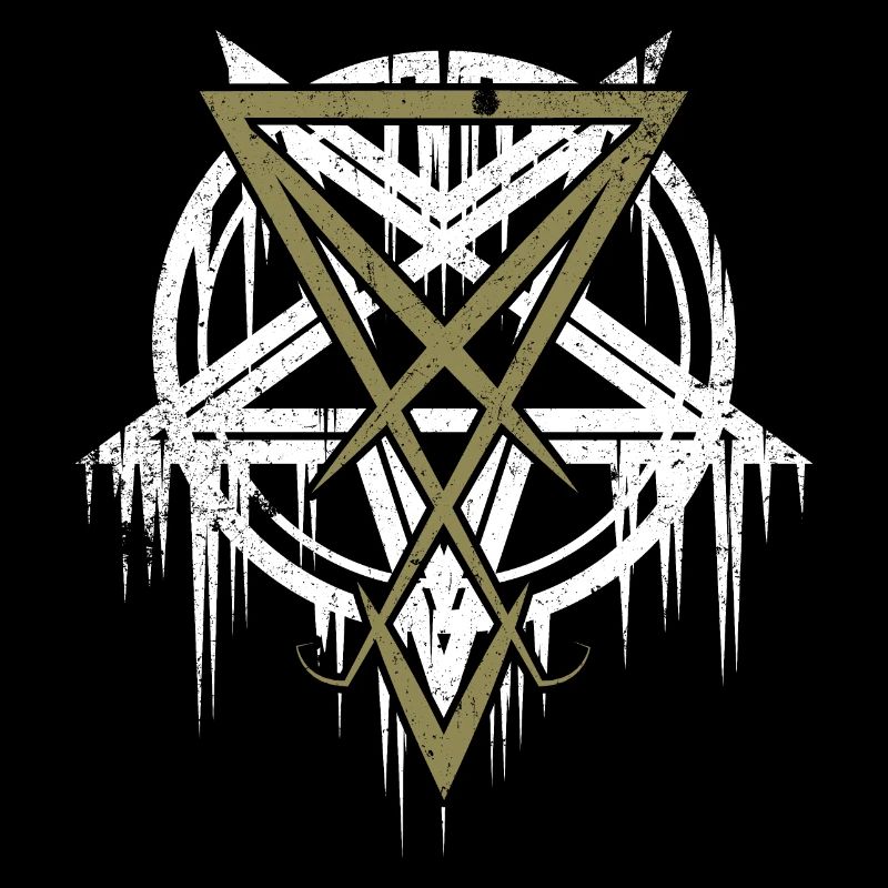 Pentagramme avec symbole Lucifer