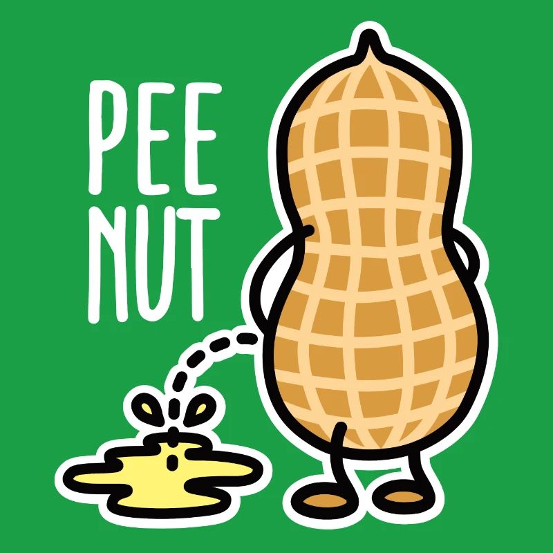 Funny PEE-NUT Nut Peanut Peeing Pun