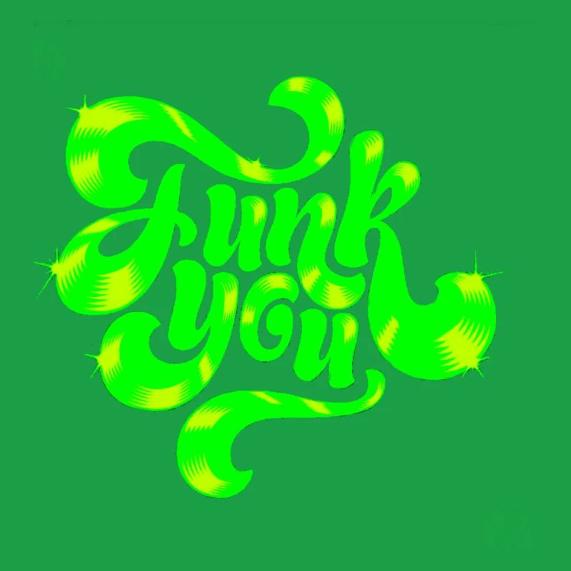 Conception de texte punk néon vert