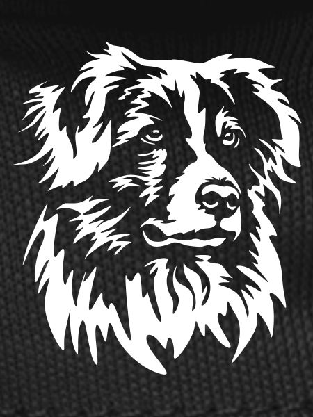 Australian Shepherd head "Black Edition"