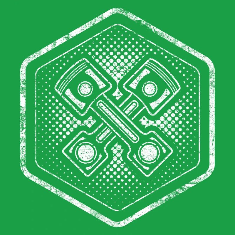 Hexagone à la mode avec piston croisé
